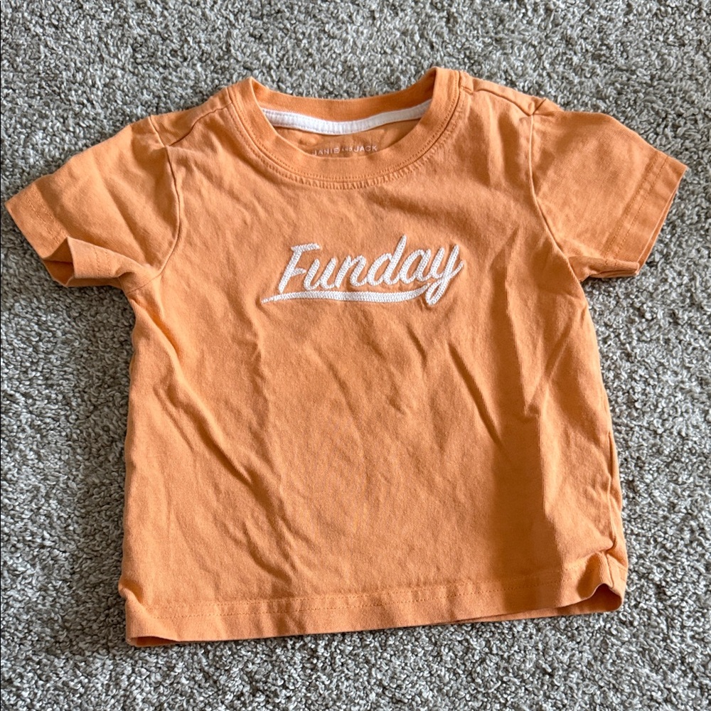 Janie and Jack Orange 'Funday' Kids T-Shirt - 12-18 months